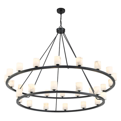 30 Light Chandelier, Matte Black