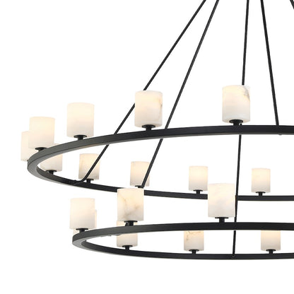 30 Light Chandelier, Matte Black