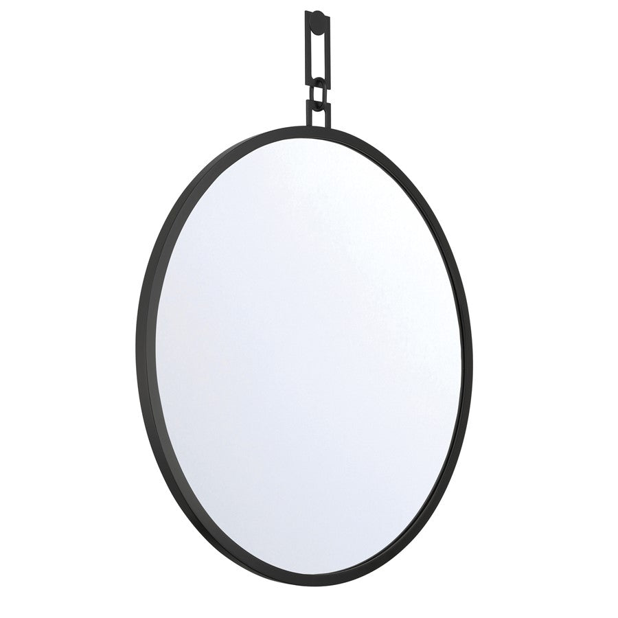Crystorama Alston 40" Mirror, Matte Black