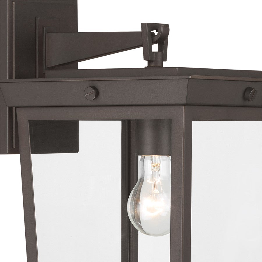 Crystorama Belmont 1 Light 9.5" Outdoor Sconce, Twilight Bronze