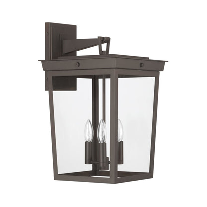 Crystorama Belmont 3 Light 12" Outdoor Sconce, Twilight Bronze