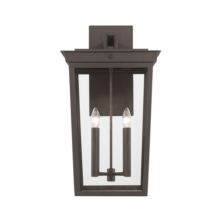 Crystorama Belmont 4 Light 14" Outdoor Sconce, Twilight Bronze