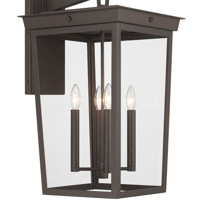Crystorama Belmont 4 Light 14" Outdoor Sconce, Twilight Bronze