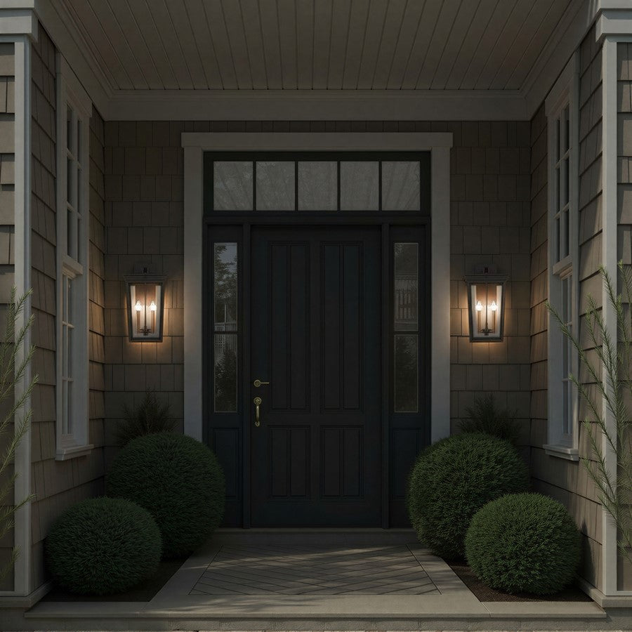 Crystorama Belmont 4 Light 14" Outdoor Sconce, Twilight Bronze