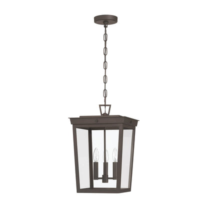 Crystorama Belmont 3 Light 12" Outdoor Pendant, Twilight Bronze