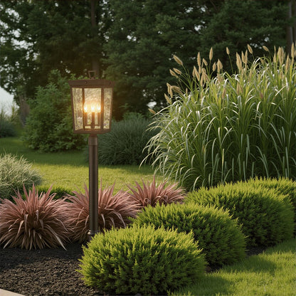 Crystorama Belmont 3 Lt 12" Outdoor Post Light, Twilight Bronze