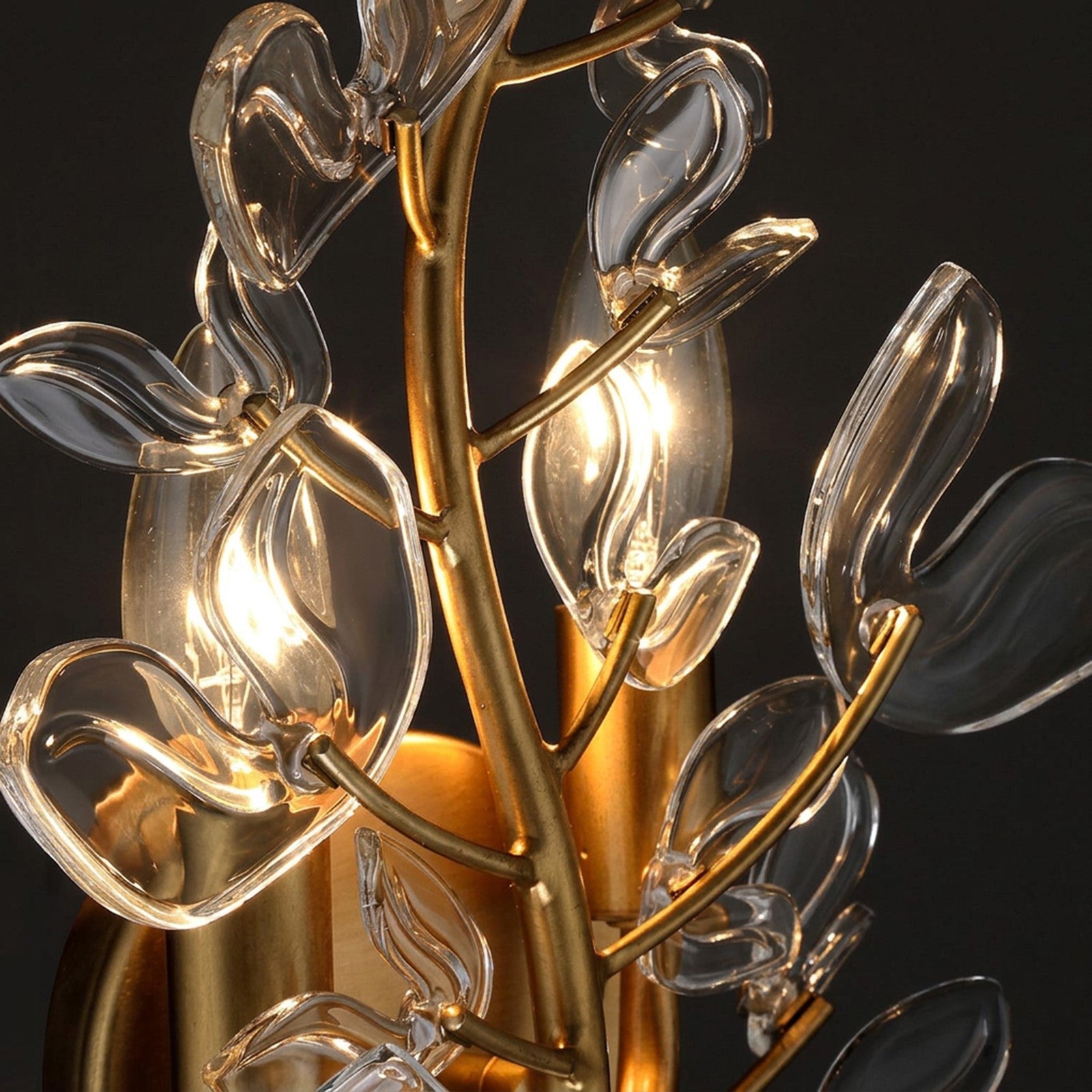 Crystorama Bridget 8.25in 4-Light Wall Sconce | Coastal Soft Gold Steel and Clear Glass | Bathroom & Bedroom Accent | 8.25 x 5 x 24 in | Model BGT-332-SG-CL