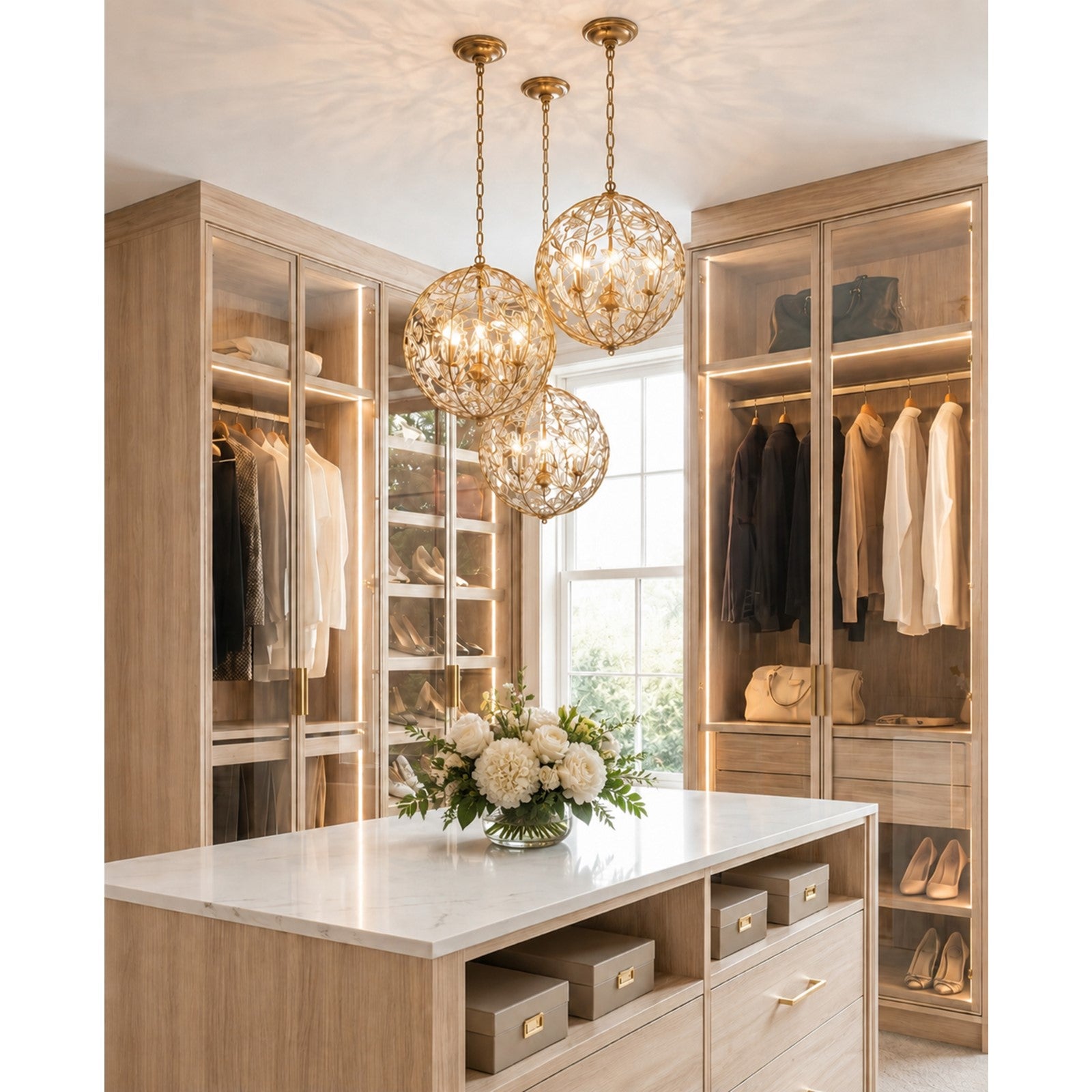 Crystorama Bridget 16.5in 3-Light Chandelier | Coastal Soft Gold and Clear Glass | Dining Room & Entryway | 16.5 x 16.5 x 18.5 in | Model BGT-334-SG-CL