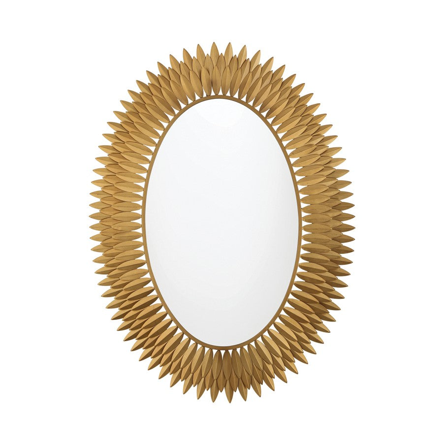 Crystorama Broche 1 Light 31.25" Mirror, Antique Gold - BRH-M500-GA