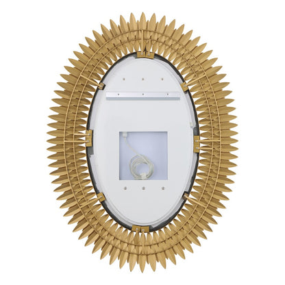 Crystorama Broche 1 Light 31.25" Mirror, Antique Gold