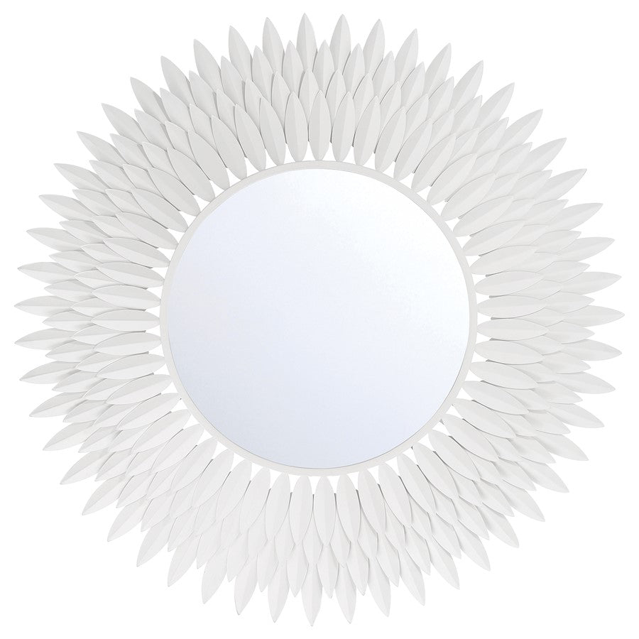 Crystorama Broche 30" Mirror, Matte White - BRH-M530-MT