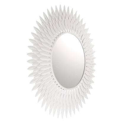 Crystorama Broche 30" Mirror, Matte White