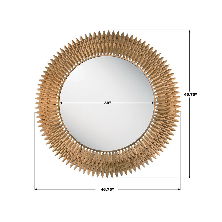 Crystorama Broche 46.75" Mirror, Antique Gold
