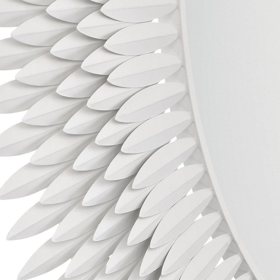 Crystorama Broche 46.75" Mirror, Matte White