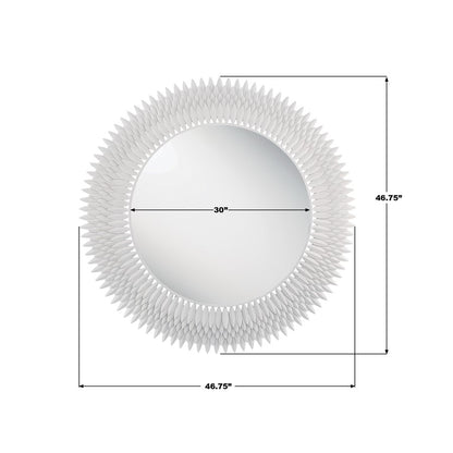 Crystorama Broche 46.75" Mirror, Matte White
