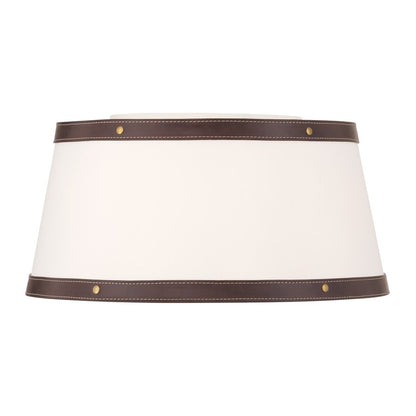 Crystorama Callahan 3 Light 17" Flush/Semi Flush, Luxe Gold/White
