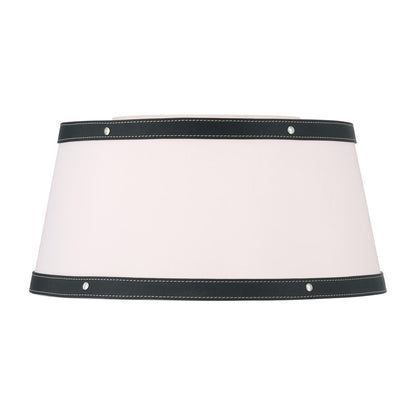 Crystorama Callahan 3 Light 17" Flush Mount, Polished Nickel/White