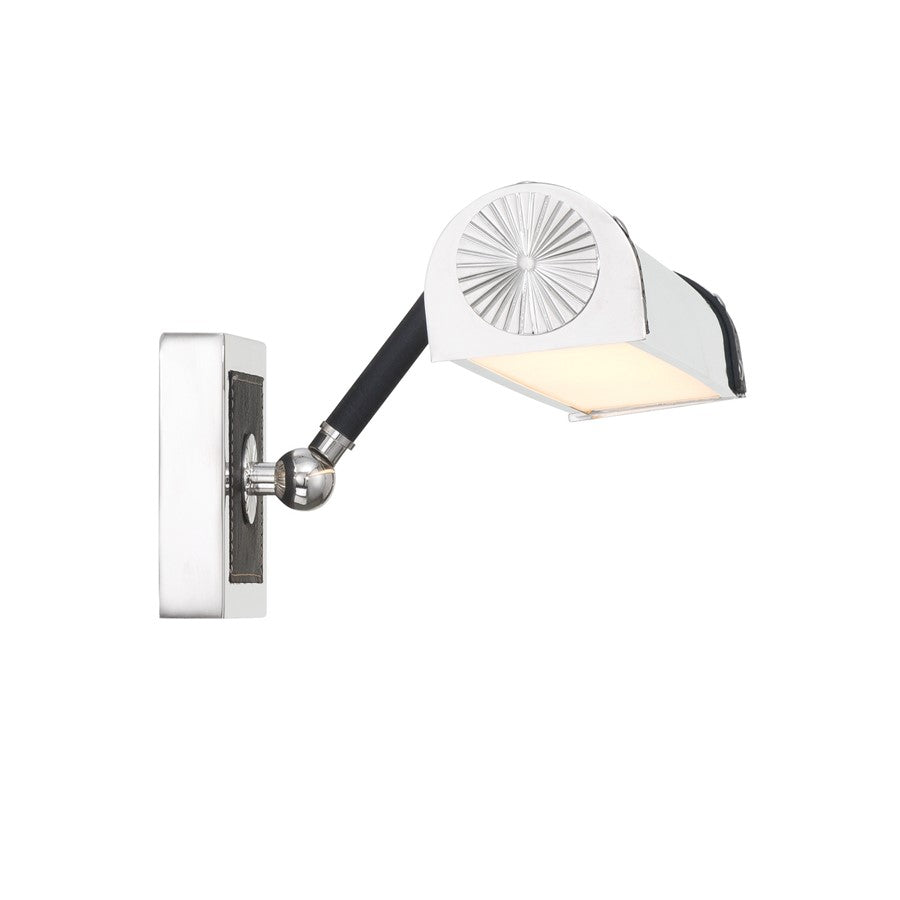 Crystorama Callahan 1 Light 20.25" Picture Light, Polished Nickel
