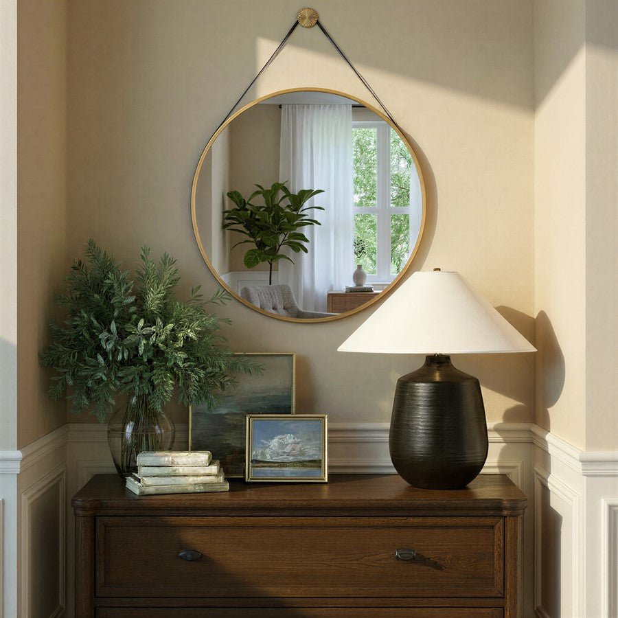 Crystorama Callahan 23.5" Mirror, Luxe Gold