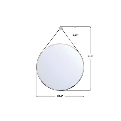 Crystorama Callahan 23.5" Mirror, Polished Nickel