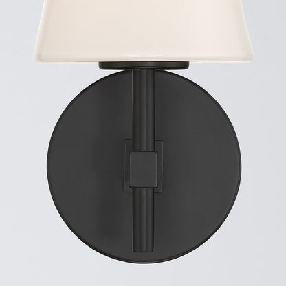 Crystorama Colton 1 Light 6" Sconce, Black/White