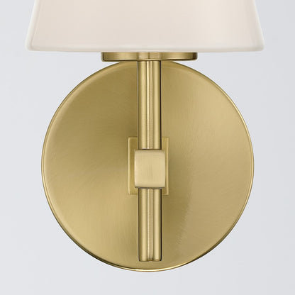 Crystorama Colton 1 Light 6" Sconce, Vibrant Gold/White