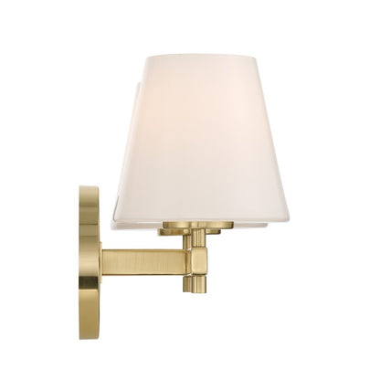 Crystorama Colton 2 Light 16" Sconce, Vibrant Gold/White