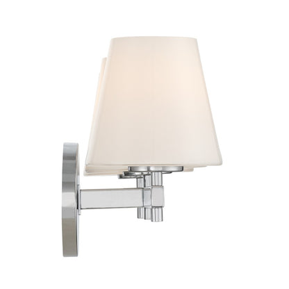 Crystorama Colton 3Lt 24.5" Bathroom Vanity, Polished Chrome/White