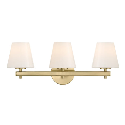 Crystorama Colton 3 Light 24.5" Bathroom Vanity, Vibrant Gold/White - COL-203-VG