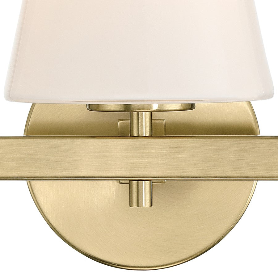 Crystorama Colton 3 Light 24.5" Bathroom Vanity, Vibrant Gold/White