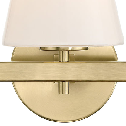 Crystorama Colton 3 Light 24.5" Bathroom Vanity, Vibrant Gold/White