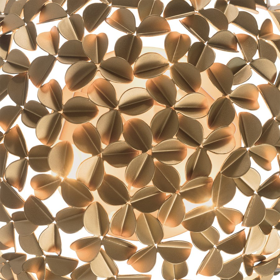 Crystorama Cora 3 Light 16" Flush/Semi Flush, Soft Gold