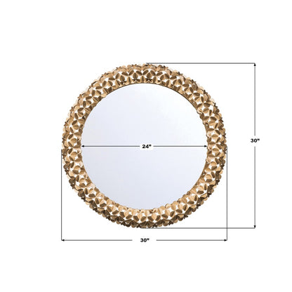 Crystorama Cora 30" Mirror, Soft Gold