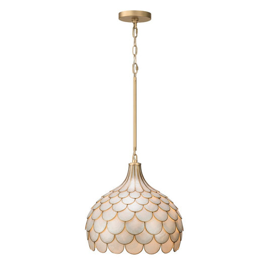 Crystorama Darby 3 Light 14" Pendant, Soft Gold/White - DRB-7003-SG