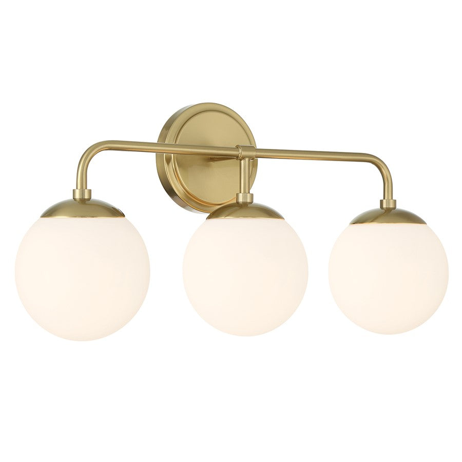 Crystorama Maverick 3 Light Bathroom Vanity, Gold/Frosted - ED0121003VG