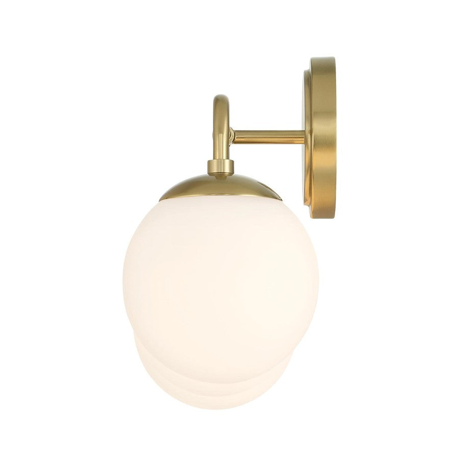 Crystorama Maverick 3 Light Bathroom Vanity, Gold/Frosted