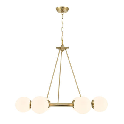 Crystorama Maverick 6 Light Chandelier, Gold/Frosted