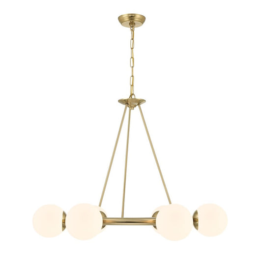 Crystorama Maverick 6 Light Chandelier, Gold/Frosted