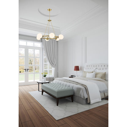 Crystorama Maverick 6 Light Chandelier, Gold/Frosted