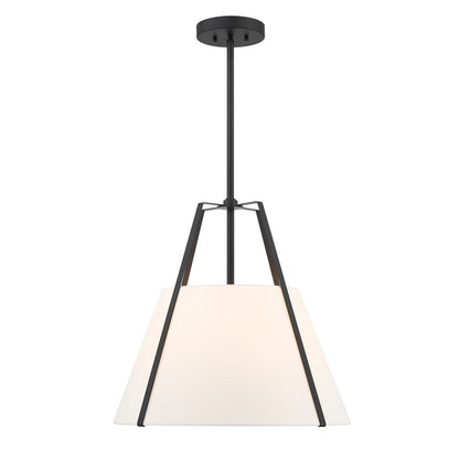 Crystorama Everly 4 Light 20" Pendant, Black/White