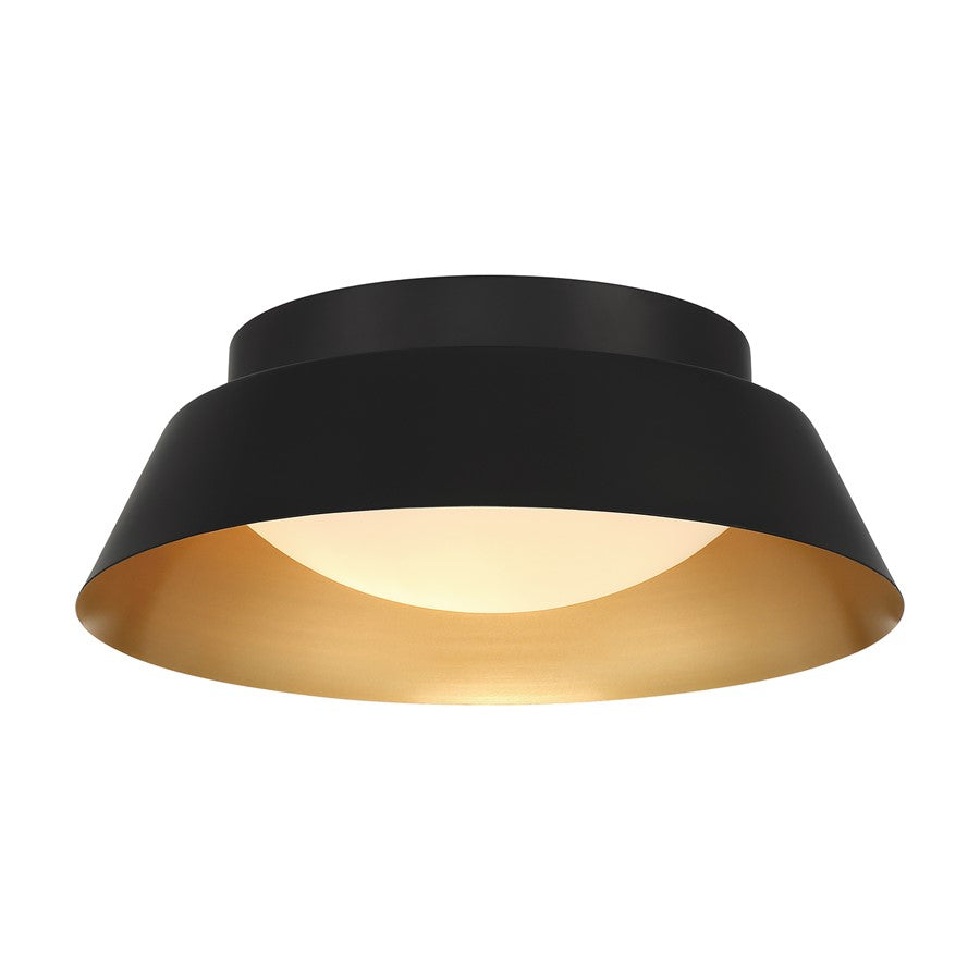 Crystorama Donoven 2 Light Flush/Semi Flush, Black/Gold - ED0552202MKGD