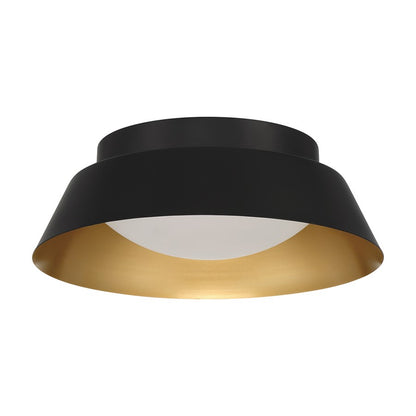 Crystorama Donoven 2 Light Flush/Semi Flush, Black/Gold