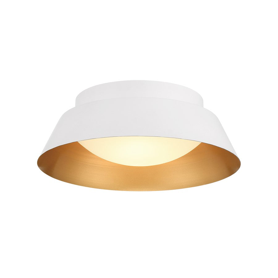 Crystorama Donoven 2 Light Flush/Semi Flush, White/Gold - ED0552202WHGD