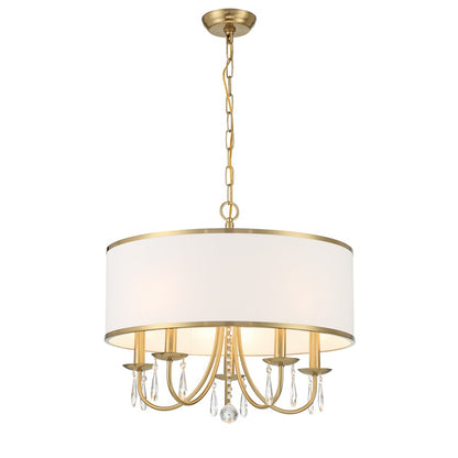Crystorama Adalynn 5 Light Chandelier, Gold/White/Clear - ED0662205VG