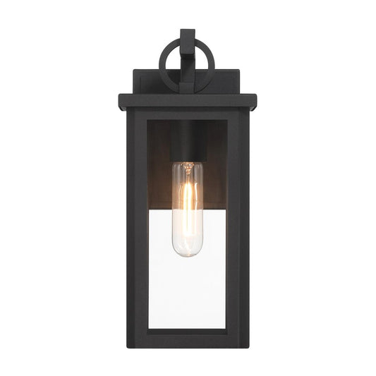 Crystorama Boadie 1 Light 13" Outdoor Sconce, Black