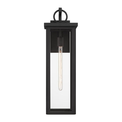 Crystorama Boadie 1 Light 25" Outdoor Sconce, Black