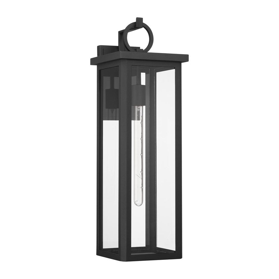 Crystorama Boadie 1 Light 25" Outdoor Sconce, Black