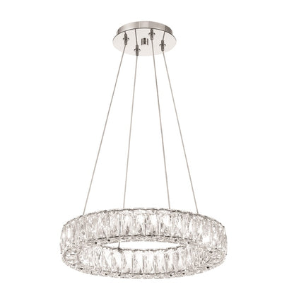 Crystorama Kinsley 1 Light Chandelier, Silver/Chrome/Clear - ED3541801CH