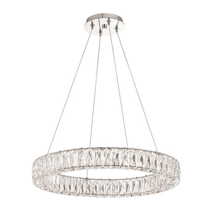Crystorama Kinsley 1 Light Pendant, Silver/Chrome/Clear - ED3542401CH