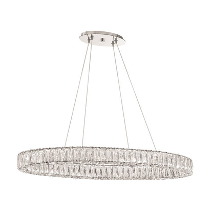 Crystorama Kinsley 1 Light 39" Chandelier, Silver/Chrome/Clear - ED3563901CH